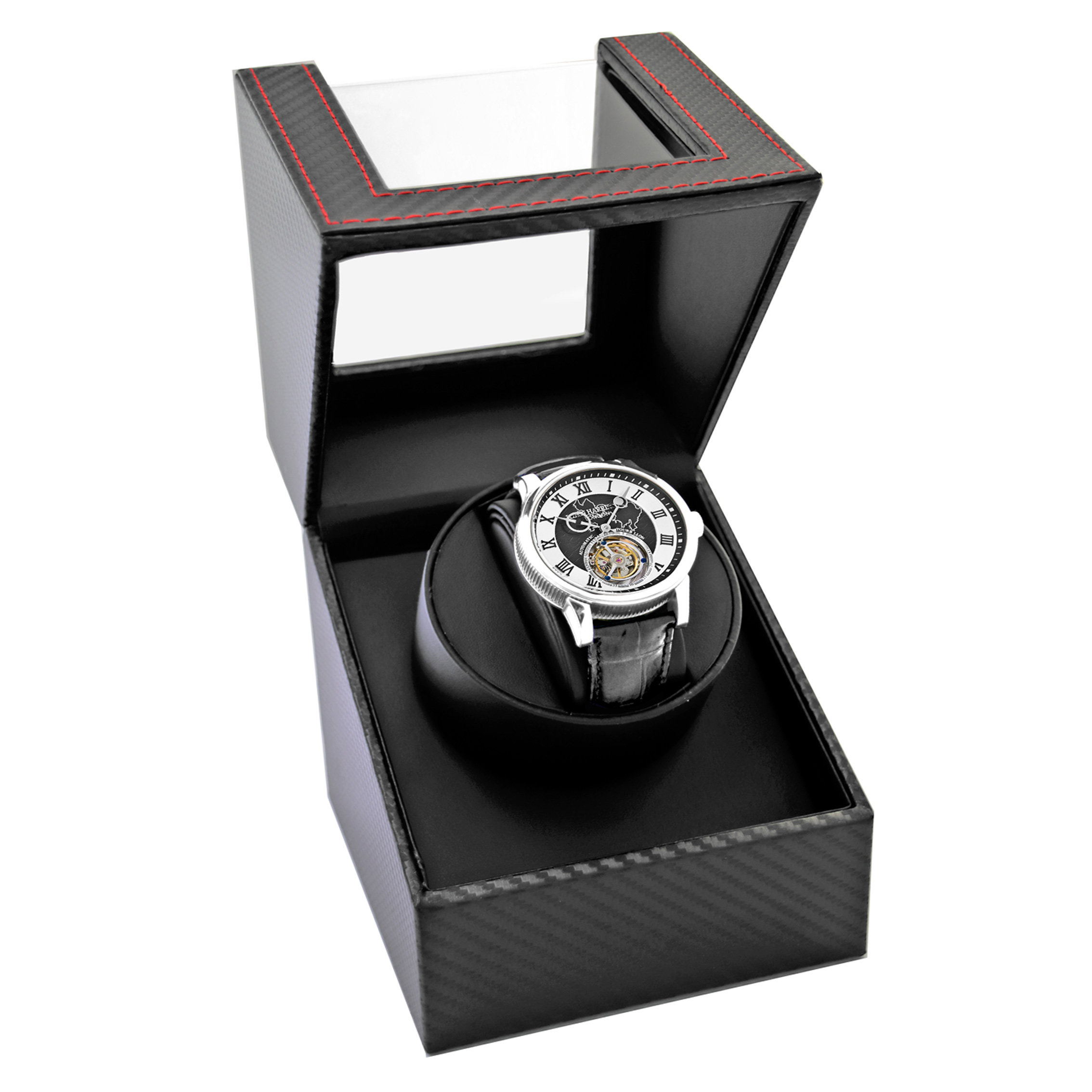 カーボン柄ウオッチワインダー