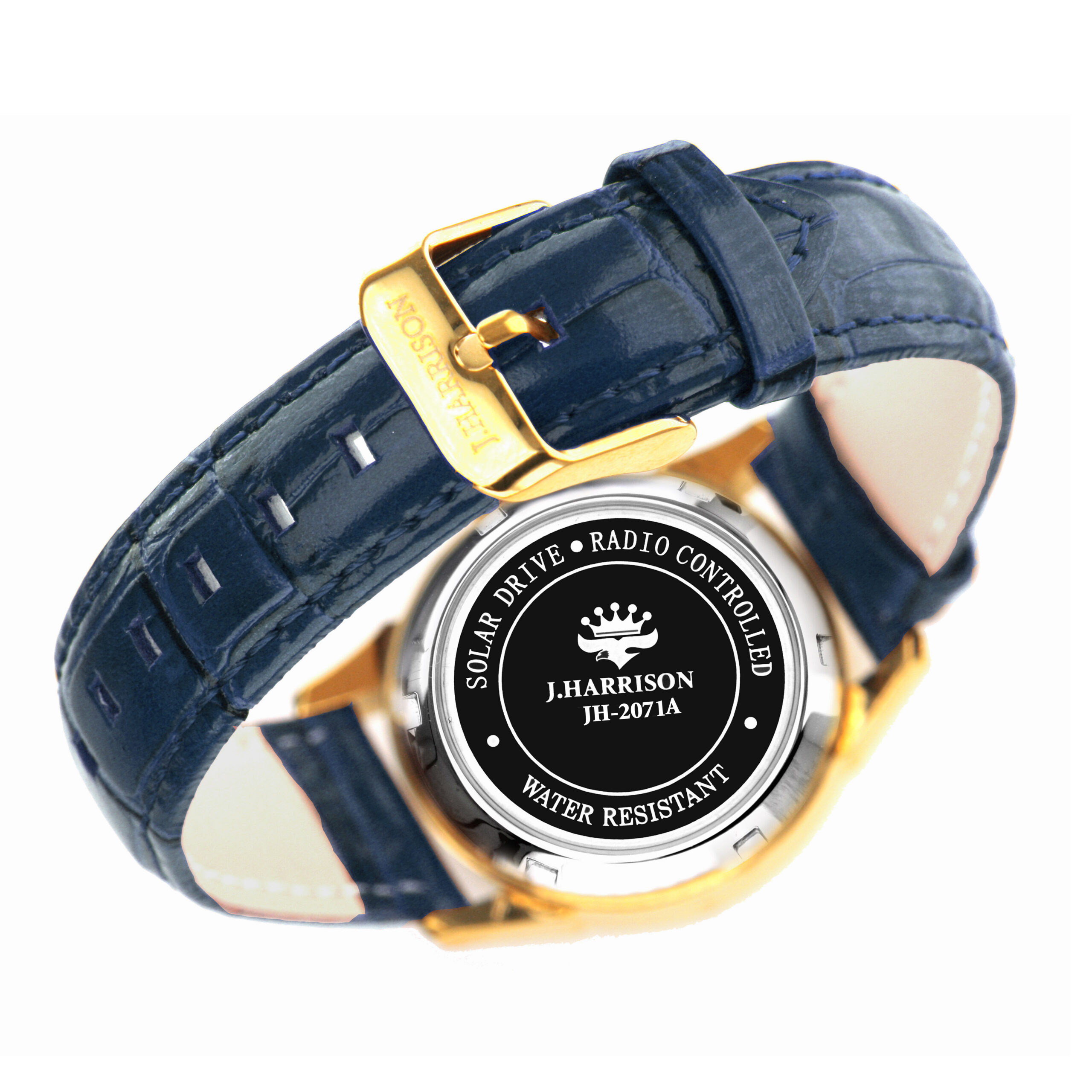 J.H-2071LNV・4石天然ダイヤモンド付・ソーラー電波時計